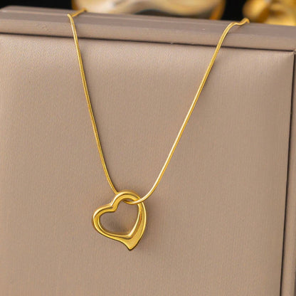 Gold Plated Anti Tarnish Heart Themed Pendant