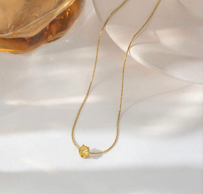 Viral Anti Tarnish Solitaire Necklace