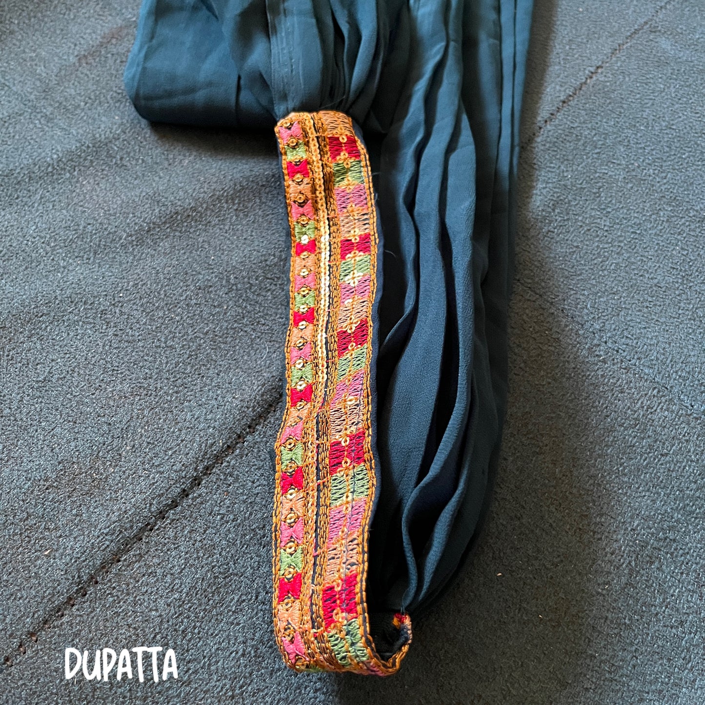 Zarqash Teal Garara Suit