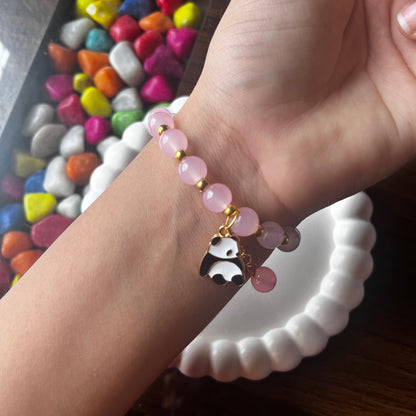 Pink Panda Charm Bracelet