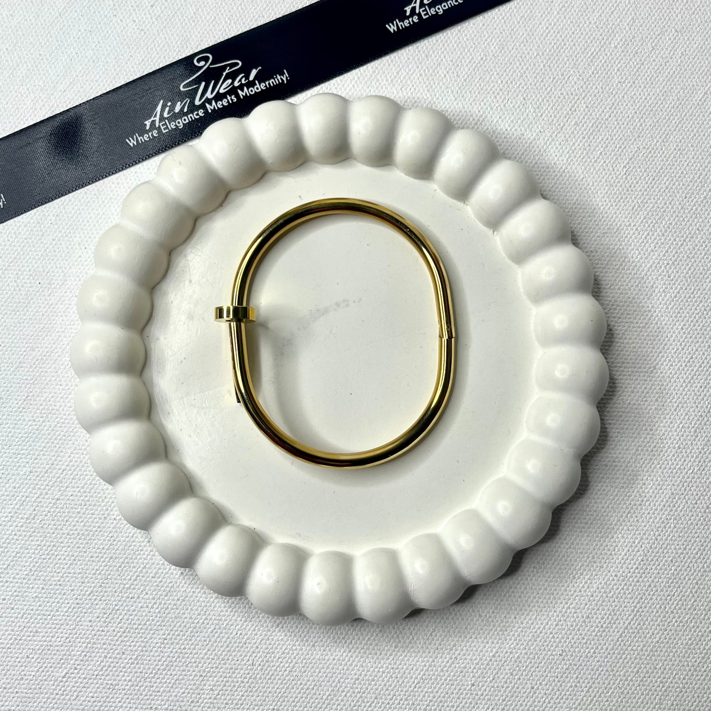Golden Anti Tarnish Nail Bracelet
