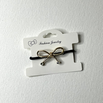 Golden Bow Haircuff Hair Tie