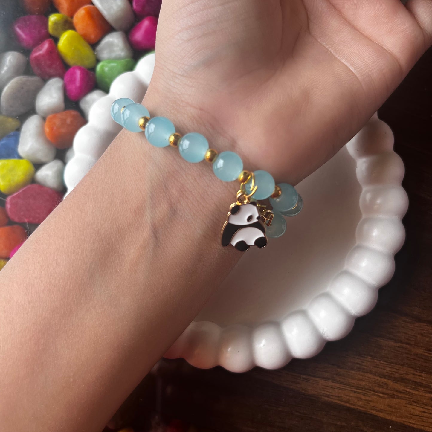 Blue Panda Charm Bracelet