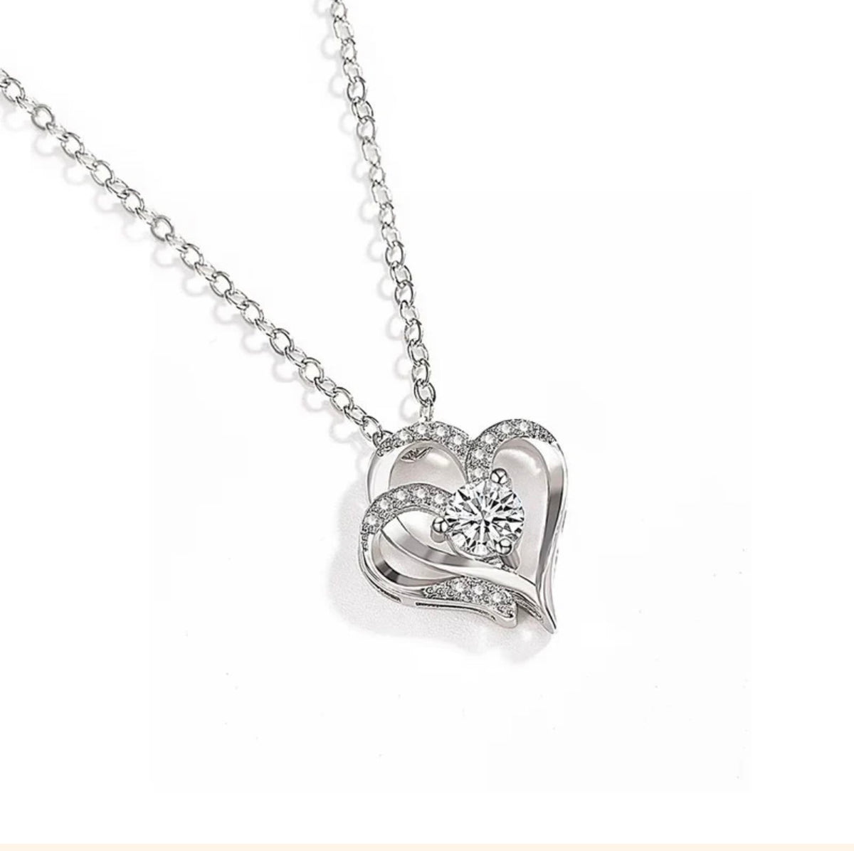 Viral Anti Tarnish American Diamond Studded Heart Pendant