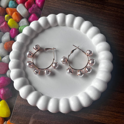 Pearls Hoop Earrings