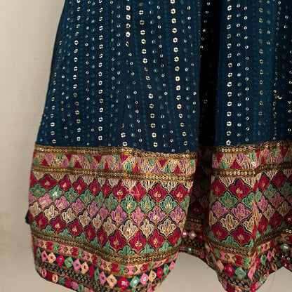 Zarqash Teal Garara Suit