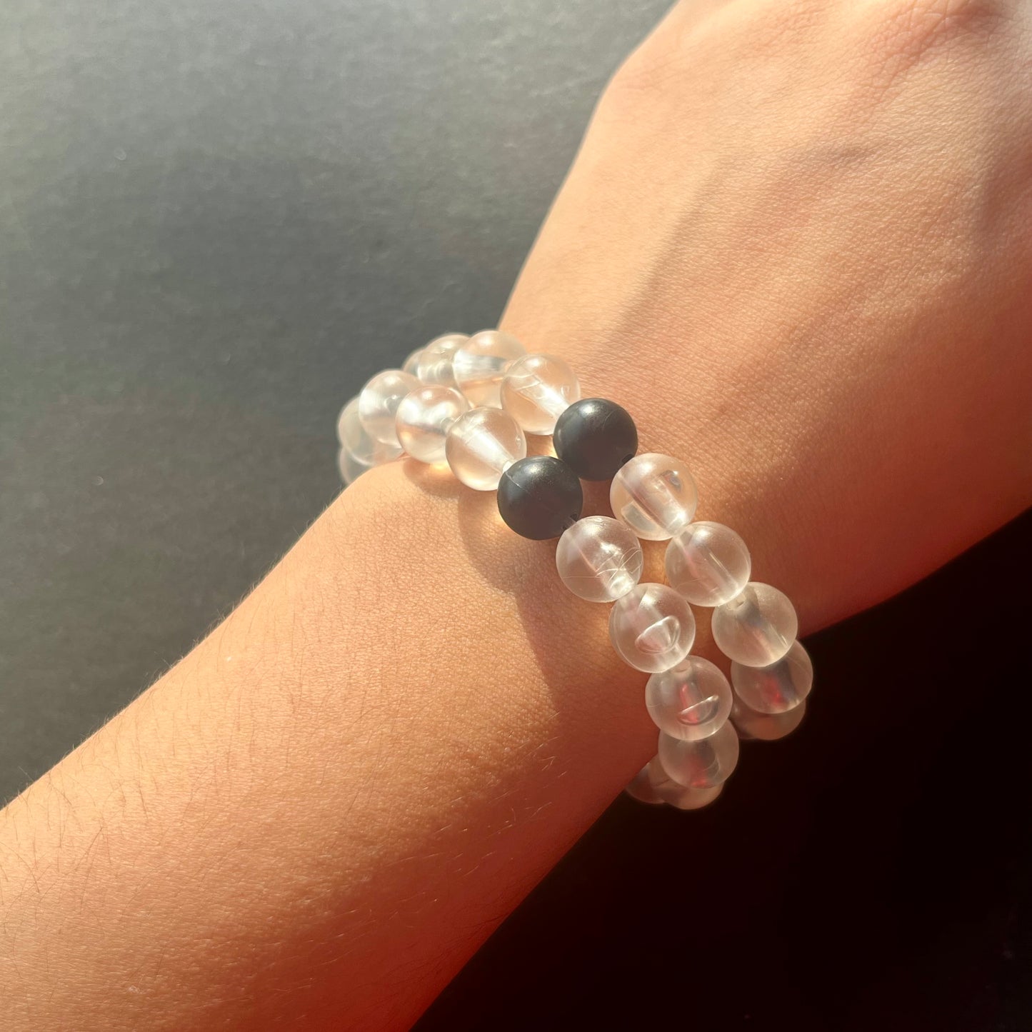 Clear White Bracelets (Set Of 2)
