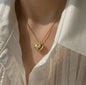 Viral Dainty Gold Heart Pendant Necklace