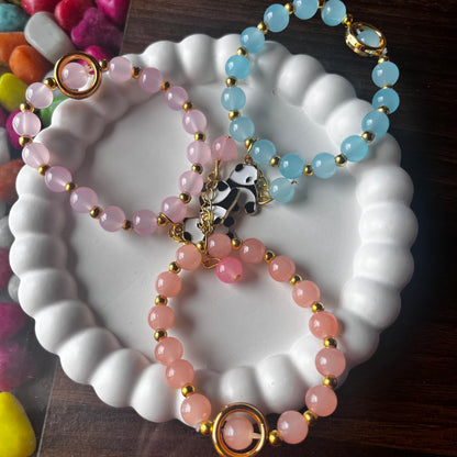 Panda Charm Bracelet Trio Combo