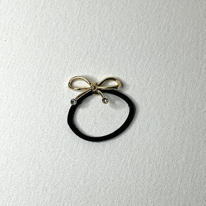 Golden Bow Haircuff Hair Tie