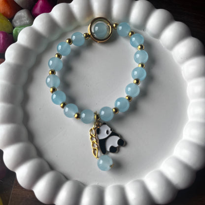 Blue Panda Charm Bracelet