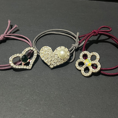 Fancy Hair Rubber Band (Set Of 3) Ain Wear - Where Elegance Meets Modernity!