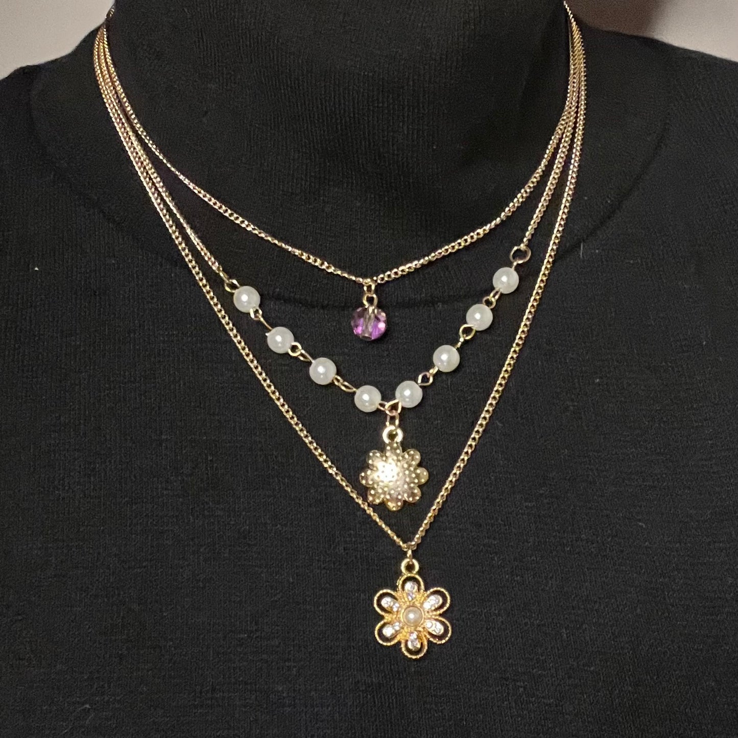Flower Layered Necklace