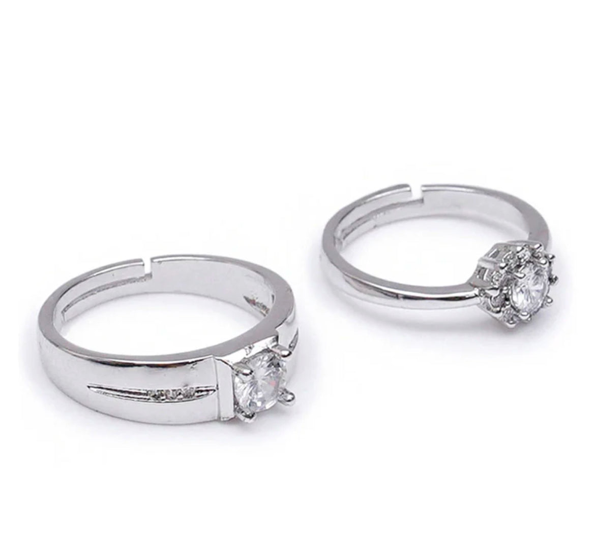 Diamond Studded Couple Rings