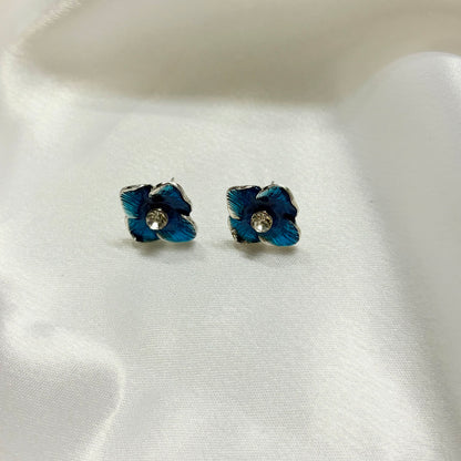 Blue Flower Korean Earrings