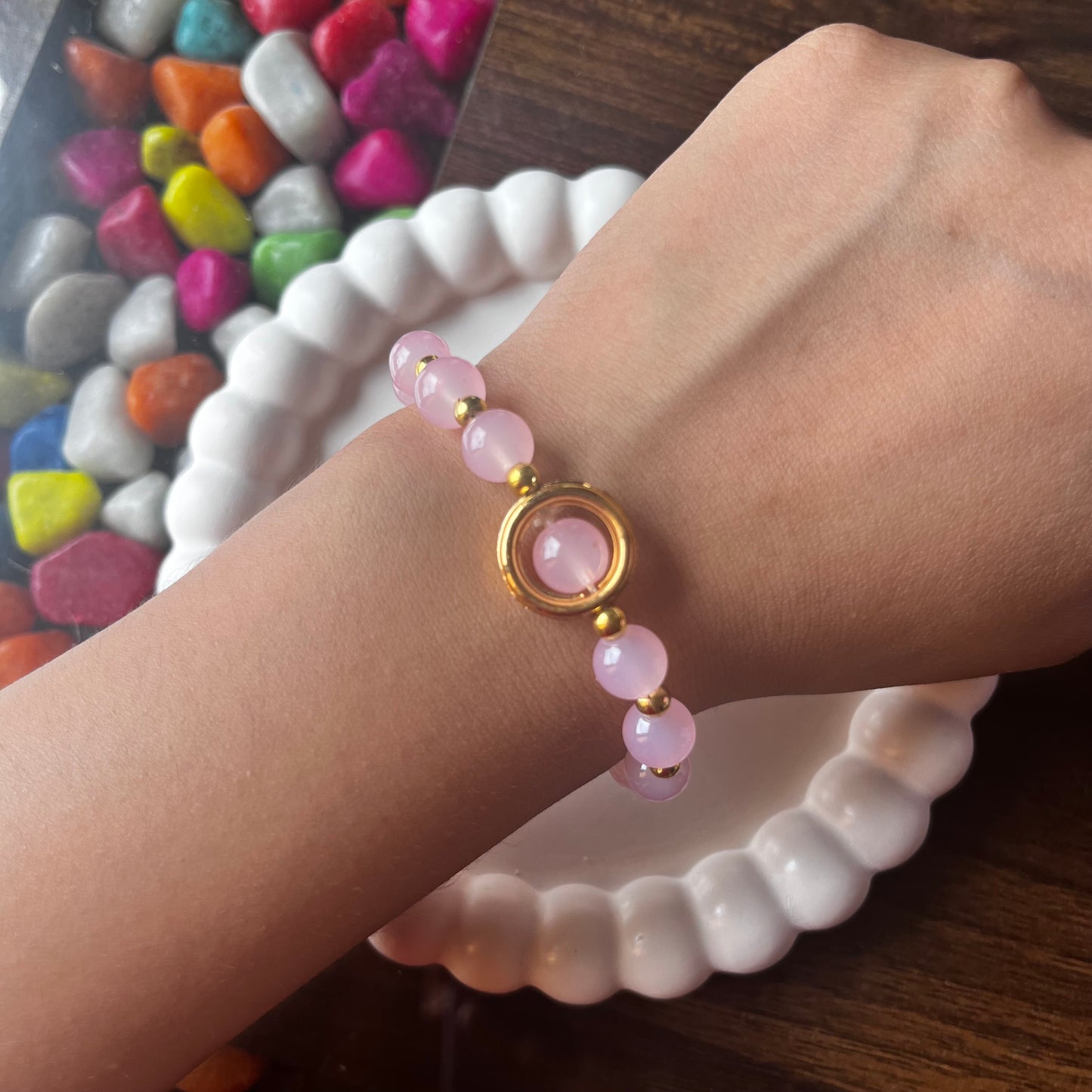 Pink Panda Charm Bracelet