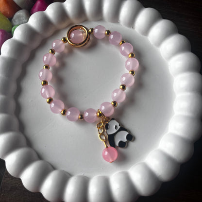 Pink Panda Charm Bracelet