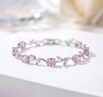 Viral Pink Tulip Anti Tarnish Bracelet
