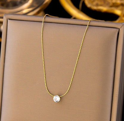 Viral Gold Plated Stainless Steel Anti Tarnish Stone Studded Pendant