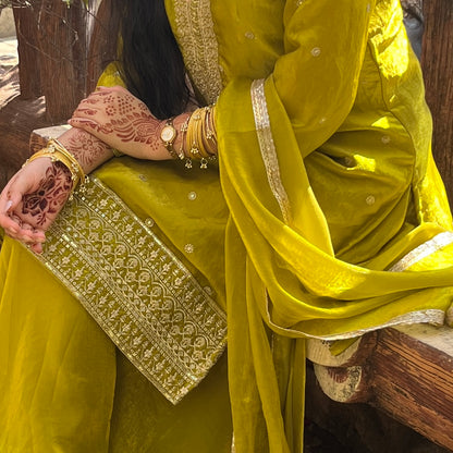 Zard Mustard Yellow Suit