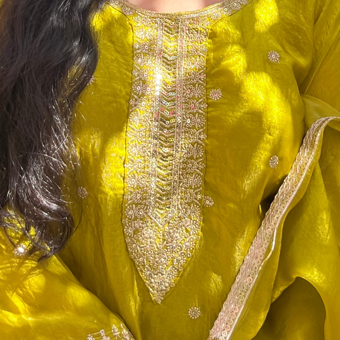 Zard Mustard Yellow Suit