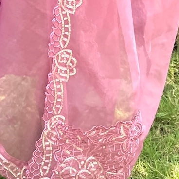 Noor Pink Embroidered Cut Work Suit