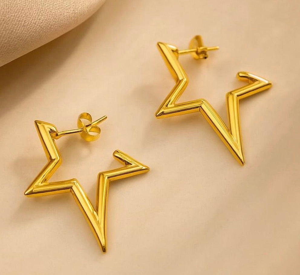 Anti Tarnish Star Earrings