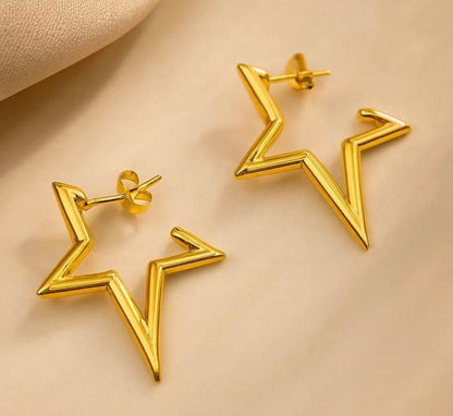 Anti Tarnish Star Earrings