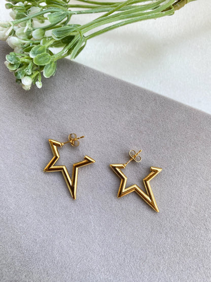 Anti Tarnish Star Earrings