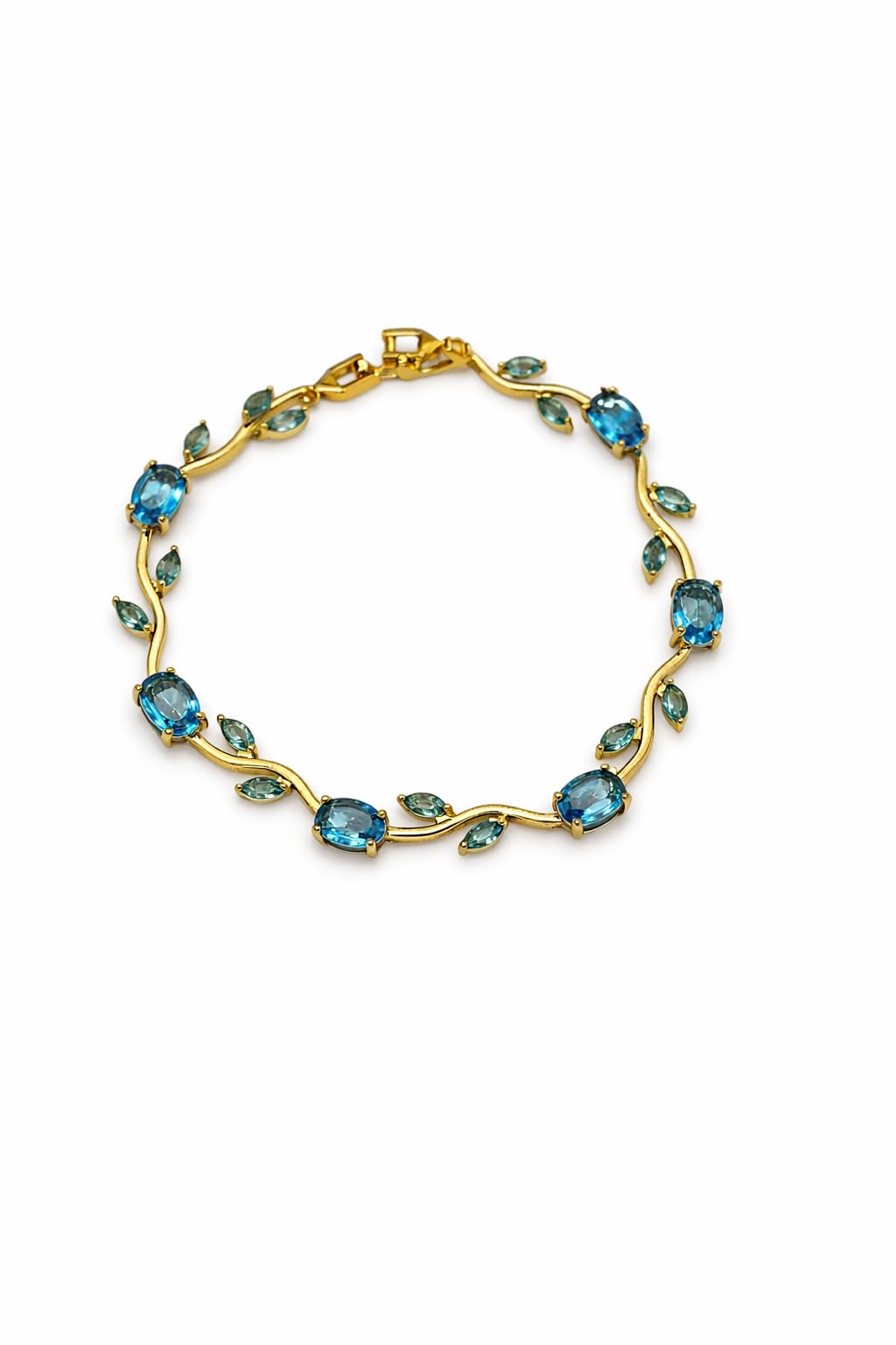 Viral Blue Tulip Anti Tarnish Bracelet