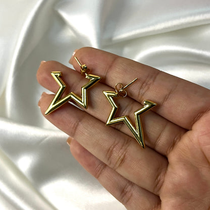 Anti Tarnish Star Earrings