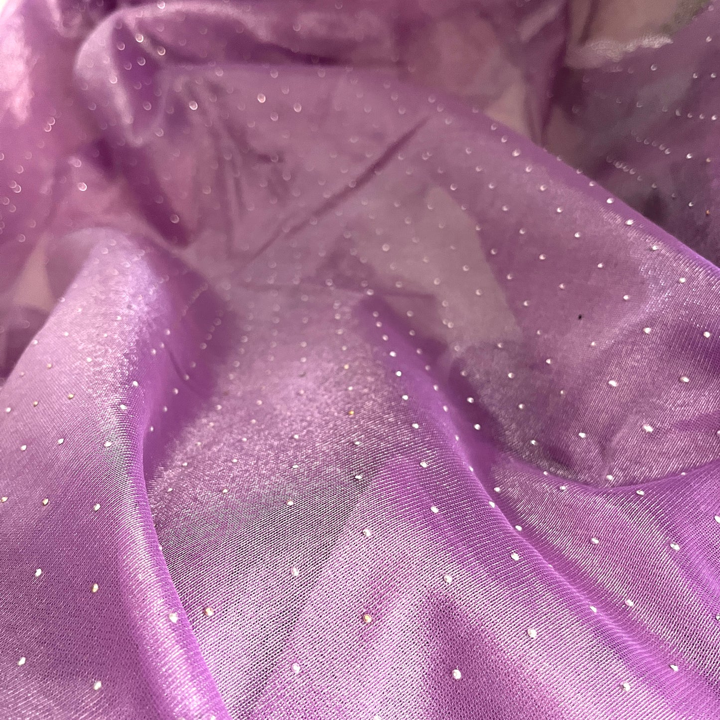 Lavender Organza Silk Hand Work Saree