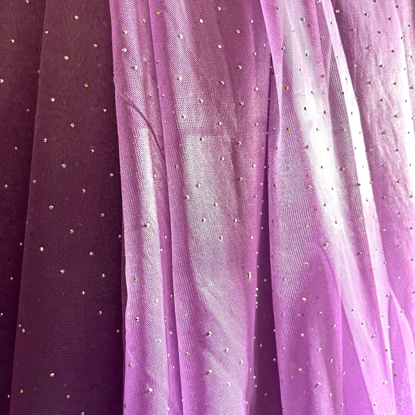 Lavender Organza Silk Hand Work Saree