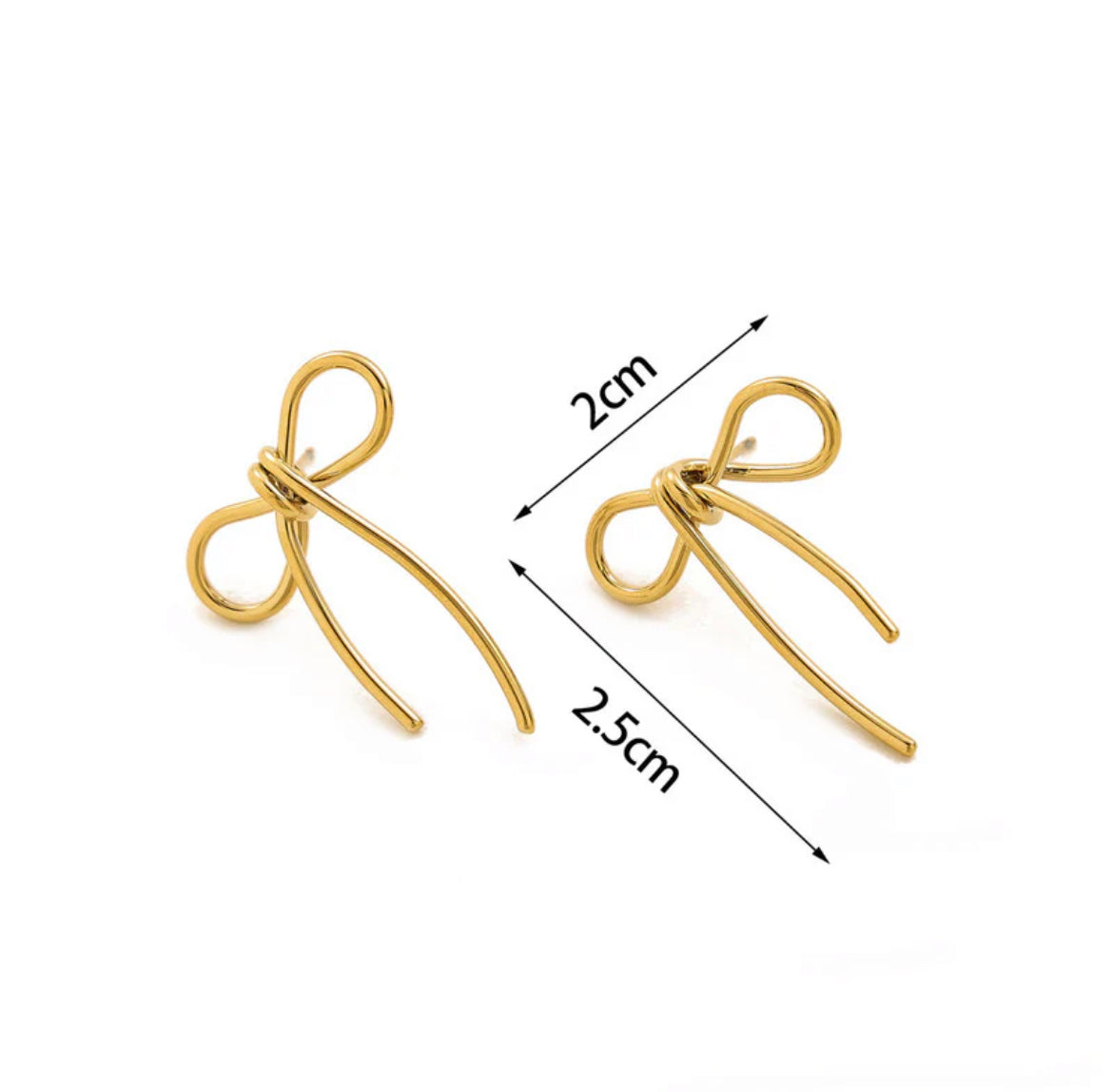 Viral Minimal Anti Tarnish Bow Earrings