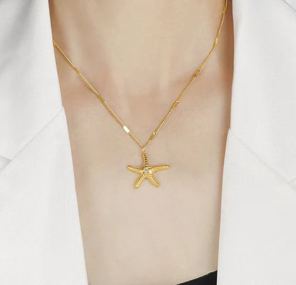 Viral Anti Tarnish Star Theme Necklace