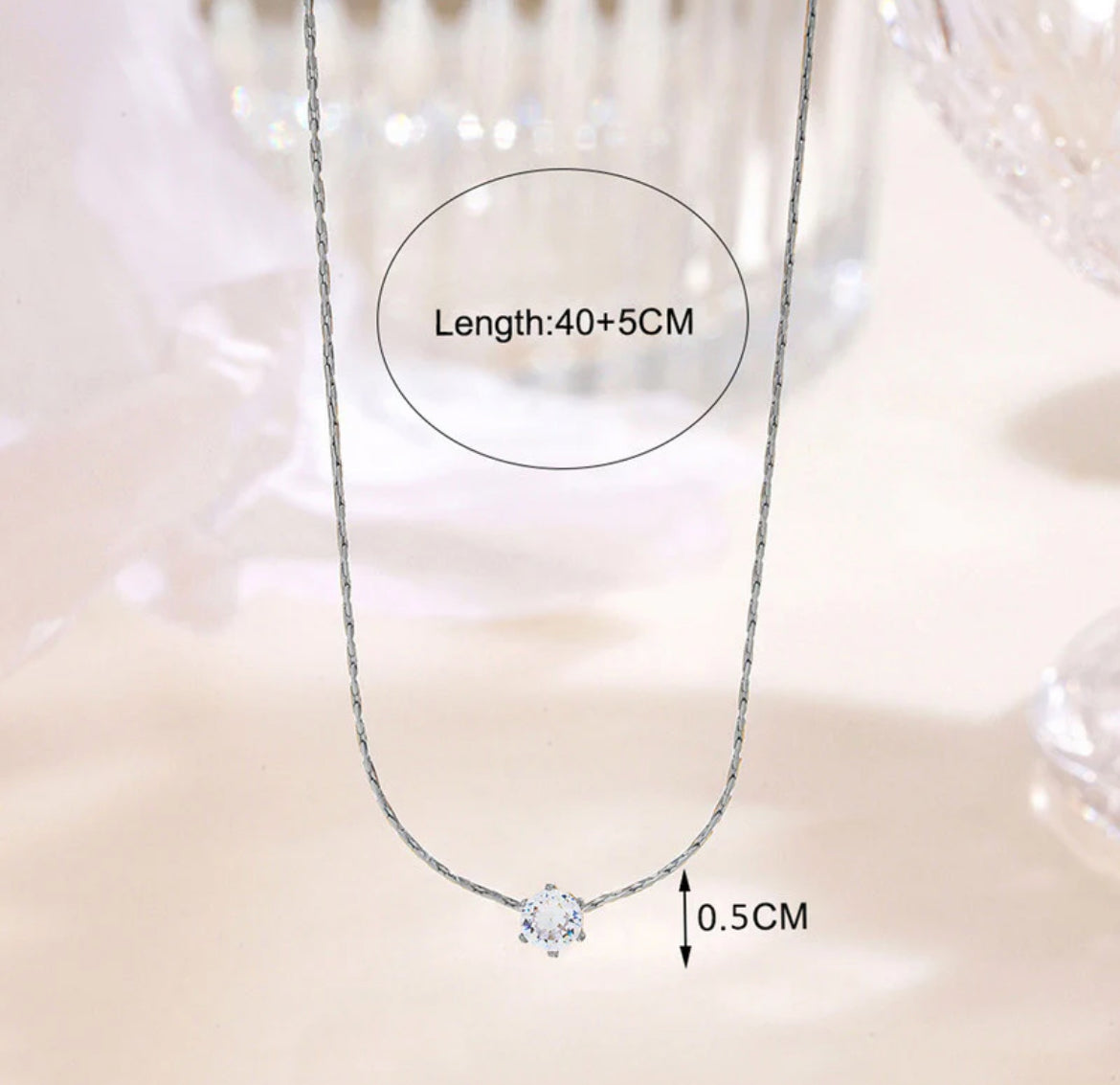 Viral Silver Plated Stainless Steel Anti Tarnish Stone Studded Pendant