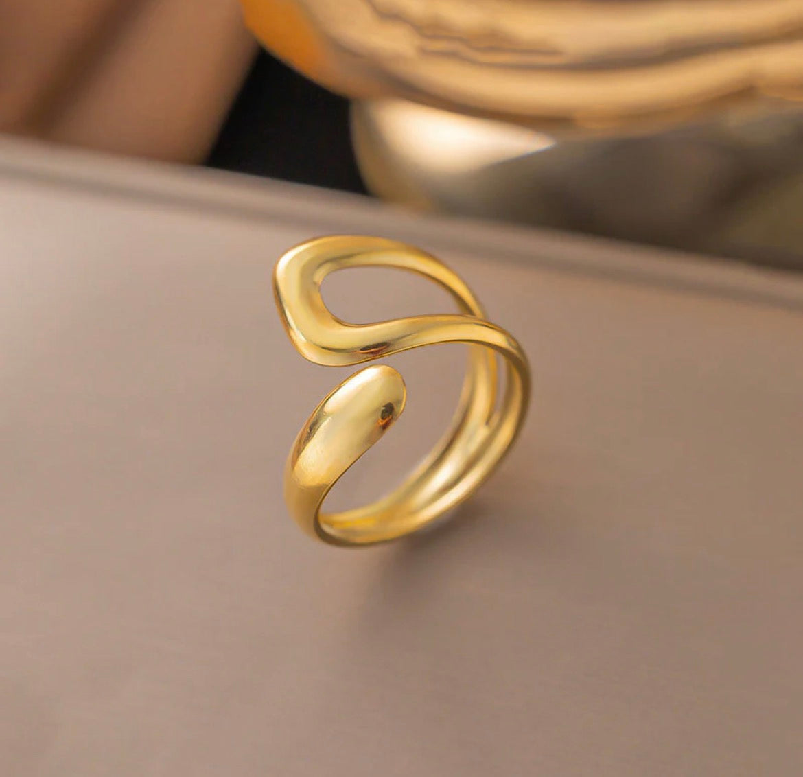 Viral Gold Plated Anti Tarnish Adjustable Finger Ring Gold