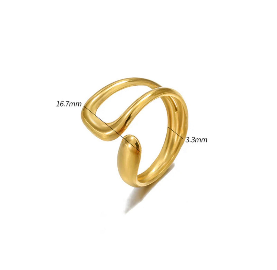 Viral Gold Plated Anti Tarnish Adjustable Finger Ring Gold