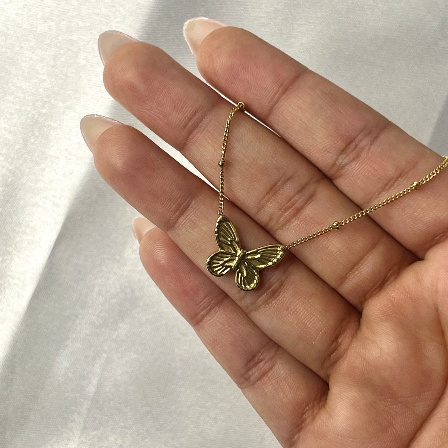 Anti Tarnish Gold Plated Butterfly Themed Pendant