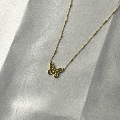 Anti Tarnish Gold Plated Butterfly Themed Pendant