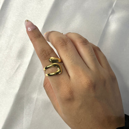 Viral Gold Plated Anti Tarnish Adjustable Finger Ring Gold