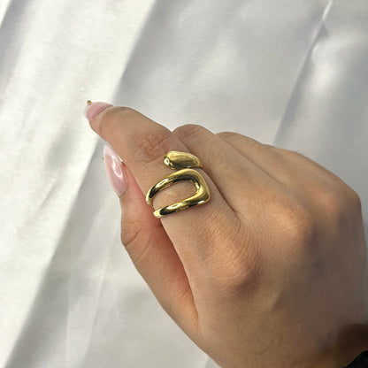 Viral Gold Plated Anti Tarnish Adjustable Finger Ring Gold