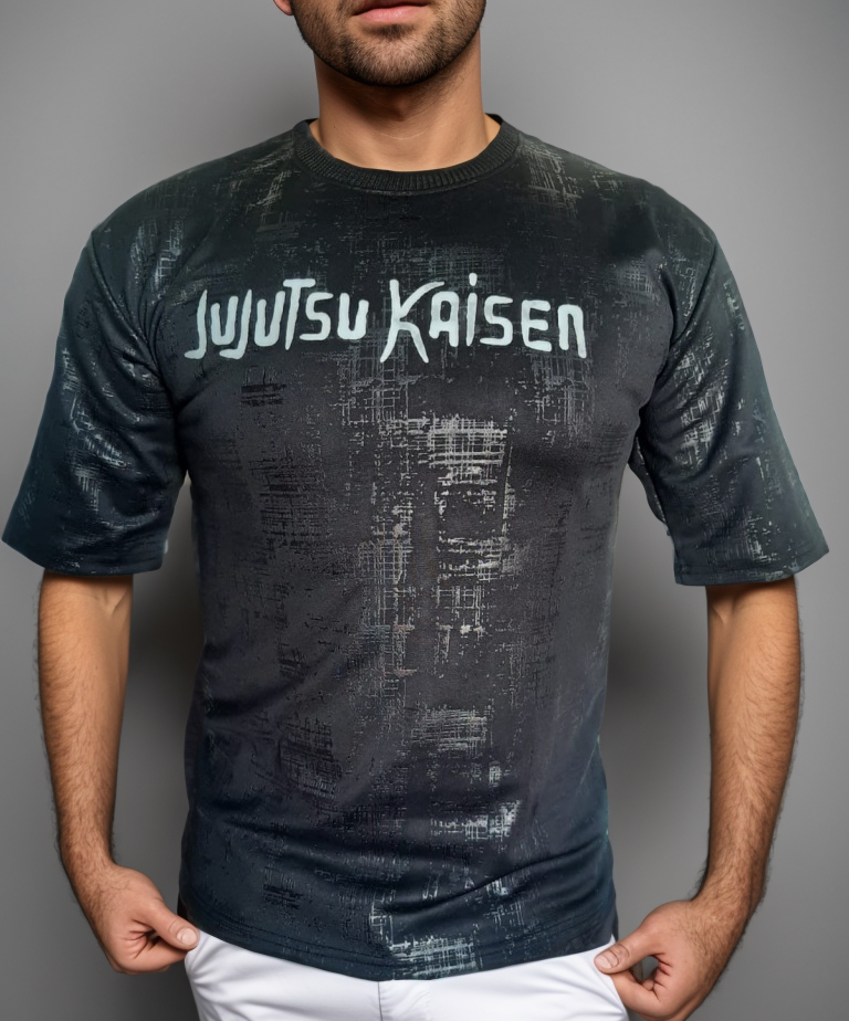 Jujutsu Kaisen Anime Men’s Printed T-Shirt (Black) Ain Wear - Where Elegance Meets Modernity!