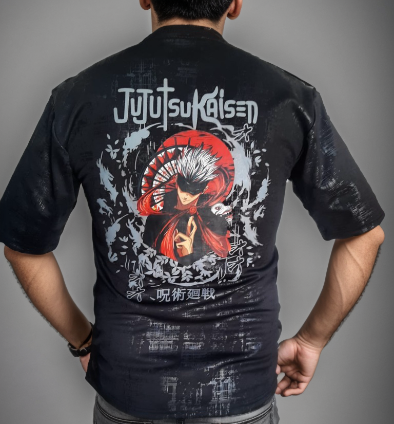 Jujutsu Kaisen Anime Men’s Printed T-Shirt (Black) Ain Wear - Where Elegance Meets Modernity!