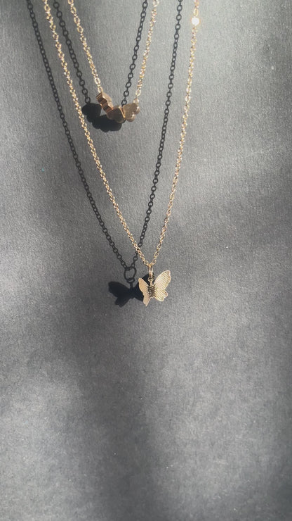 Heart & Butterfly Necklace